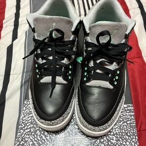 Jordan Black and Green Sneakers